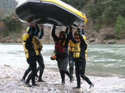 Rafting río Ara; asociacion senderismo; botas trekking madrid